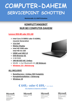 Lenovo B Serie - COMPUTER
