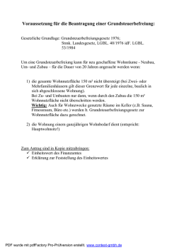 Grundsteuerbefreiung