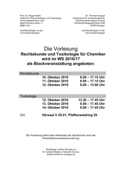 Die Vorlesung - Universit&auml;t Stuttgart