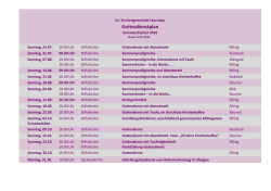 Gottesdienstplan - Evangelische Kirchengemeinde Faurndau