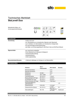 Technisches Merkblatt StoLevell Duo