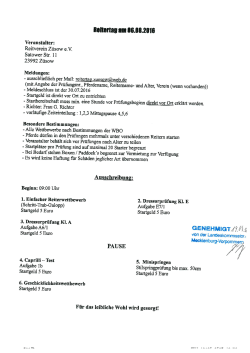 Ausschreibung - Pferdesportverband-MV