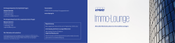 Immo-Lounge. Aktuelle Marktsituation bei Immobilienanlagen