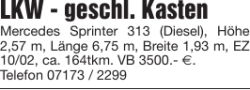 LKW - geschl. Kasten