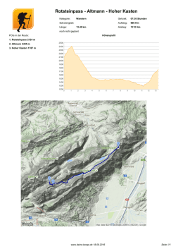 Rotsteinpass - Altmann - Hoher Kasten