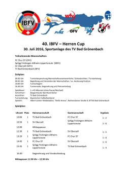 Ergebnisse des Turnier inkl. Abschlusstabelle