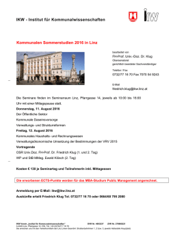 IKW - Institut f&uuml;r Kommunalwissenschaften Kommunalen