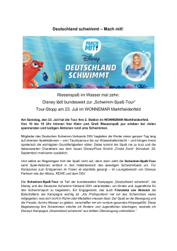 Deutschland schwimmt – Mach mit! Riesenspaß im Wasser mal