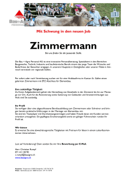 Zimmermann - Bau+Agro Personal AG
