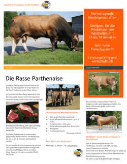 Die Rasse Parthenaise - Rinderunion Baden