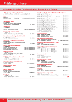 ofi - Der Österreichische Brandschutzkatalog
