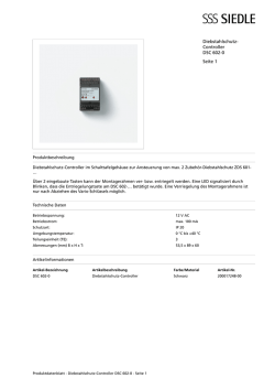 Diebstahlschutz- Controller DSC 602-0 Seite 1