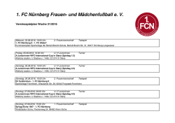 Aktueller Spielplan KW31/2016