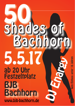 Flyer Rückseite - 50 Jahre BJB Bachhorn