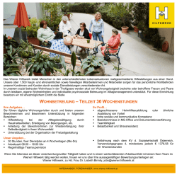 Job Wohnbetreuung-Teilzeit