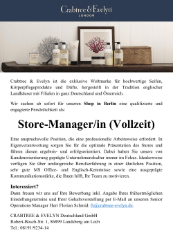 Store-Manager/in (Vollzeit)