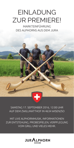 einladung zur premiere! - Alphorn total bei alphornmusik.ch