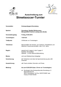Streetsoccer-Turnier - Kreissportbund Sonneberg