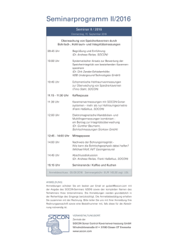 SOCON Seminarprogramm II/2016