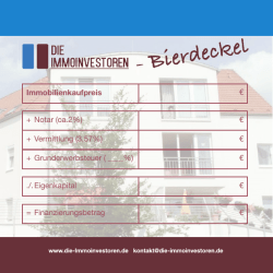 Immobilienkaufpreis &euro; + Notar (ca.2%) &euro; + Vermittlung (3,57%) &euro; +