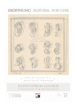 Einladung - Kunstforum Salzkammergut