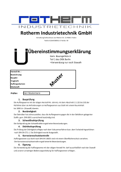 Übereinstimmungserklärung - Rotherm Industrietechnik GmbH