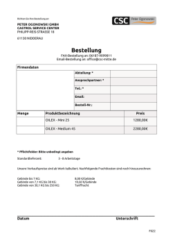 Bestellung - Peter Ogonowski GmbH