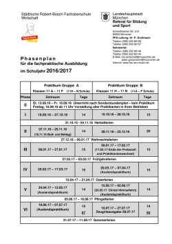 Phasenplan - Städtische Robert-Bosch-Fachoberschule