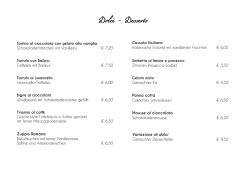 Dolci - Desserts