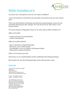 Helfer Ger&uuml;stbau m/w