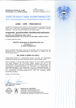 Download: EN1090 Zertifikat (CE)