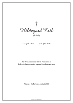 Hildegard Ertl - Bestattung Lesiak