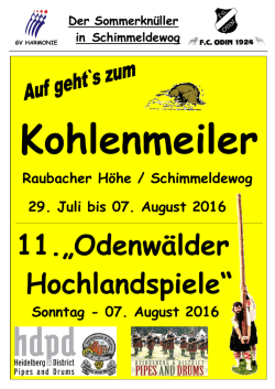 Kohlenmeiler Plakat 2016