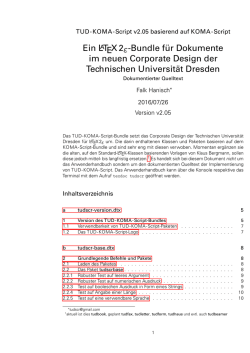 Ein LaTeX2e-Bundle f&uuml;r Dokumente im neuen Corporate