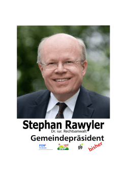 Unseren Gemeindepräsidenten wählen wir wieder!