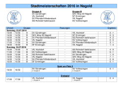 Stadtmeisterschaften 2016 in Nagold