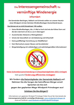 Informationsflyer Gemeinde Nalbach