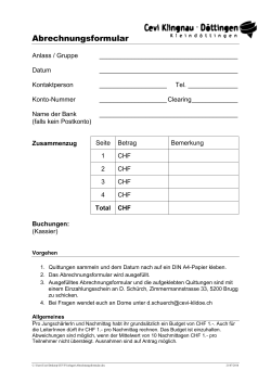Abrechnungsformular