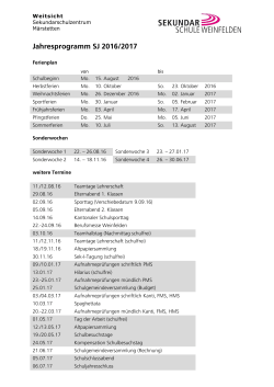 Jahresprogramm SJ 2016/2017