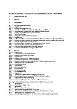 Grunds&auml;tze und Leitlinien (ISO 31000:2009)