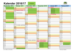 Jahreskalender 2016/17