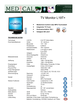 Datenblatt - TV Monitor L19T+