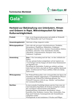Gala Technisches Merkblatt