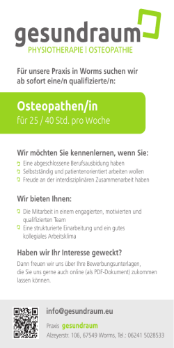 Osteopathen/in