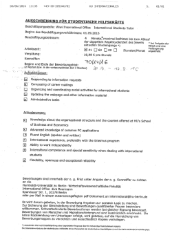International Office - Wirtschaftswissenschaftliche Fakultät