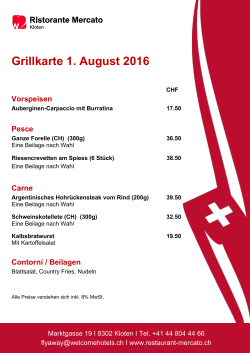 Grillkarte Schweizer Nationalfeiertag