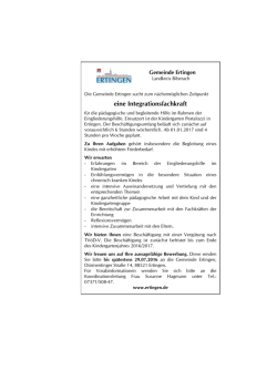 eine Integrationsfachkraft - Ertingen