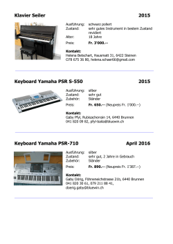 Klavier Seiler 2015 Keyboard Yamaha PSR S