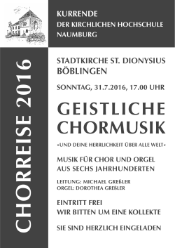 Plakat 2016 Böblingen - Stadtkirche Böblingen