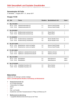 3. Semester üK-Gruppe 15 G5 - OdA Gesundheit und Soziales